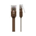 Goobay CAT 6 Flat Patch Cable, U/UTP, dark brown 0.5 m