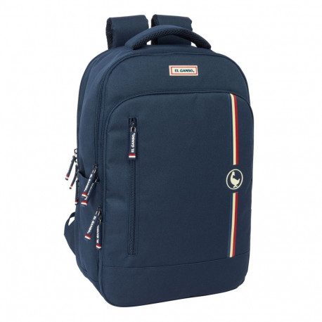 Rucksack for Laptop and Tablet with USB Output El Ganso Eclipse Navy Blue