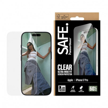 PanzerGlass ekraanikaitse | Apple | iPhone 17 Pro | läbipaistev | ultra-wide sobivus koos EasyAligne