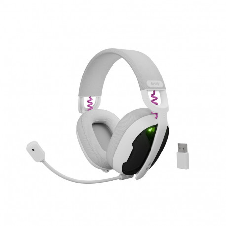 Fury Fukiya F6 valged juhtmevabad Bluetooth kõrvu katvad mänguri kõrvaklapid mikrofoniga