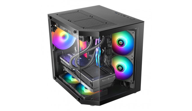 Mars Gaming mini korpus MC-3TLITE, must