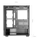Mars Gaming MCLCDPRO arvutikorpus Midi Tower must