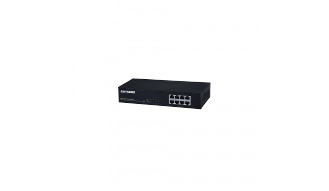 Intellinet 8-Port Fast Ethernet PoE+ Switch, 8 x PoE ports, IEEE 802.3at/af Power-over-Ethernet (PoE