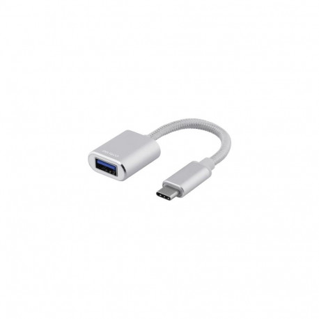 Deltaco USBC-1276 USB cable USB 3.2 Gen 1 (3.1 Gen 1) 0.1 m USB A Silver