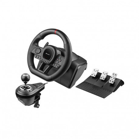 Tracer 47345 Steering Wheel SimRacer Manual Gearbox 6 in 1, Black