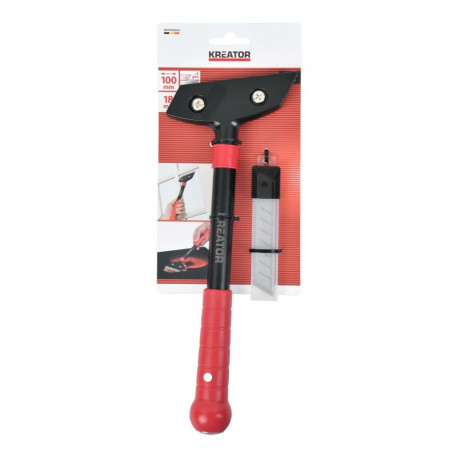 Metal Scraper Long KREATOR KRTH00502 100 mm blade, 250 mm shaft, 3 extra blades