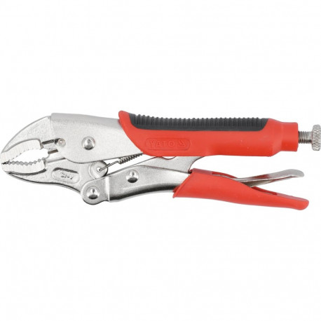 Yato YT-2152 Lock Grip Pliers GRD, 180mm, 40CrV, WR, induction hardened, satin, TPR handles, cold fo