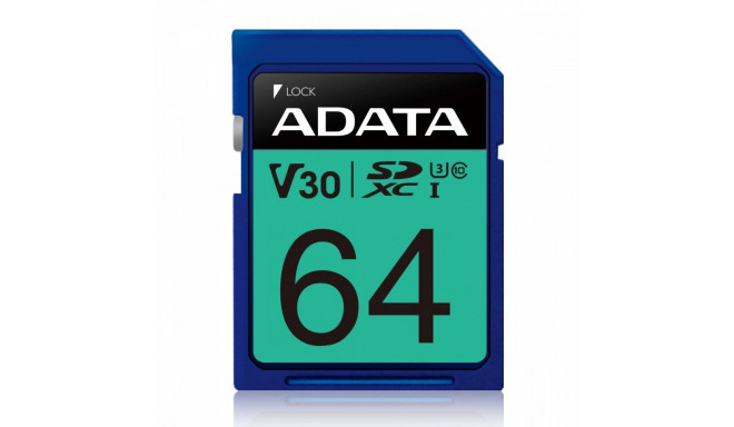 Adata mälukaart microSDXC 64GB PremierPro UHS-I U3 V30 100/80MB/s