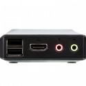 2-Port USB 4K HDMI Cable KVM Switch with Remote Port Selector