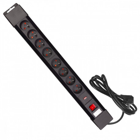Power strip 8 sockets 1,5m MCE11 wall mount