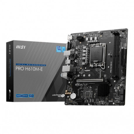 MSI mainboard Intel H610 LGA1700 Micro-ATX DDR5x2 1xPCI-Express 1x 1xPCI-Express
