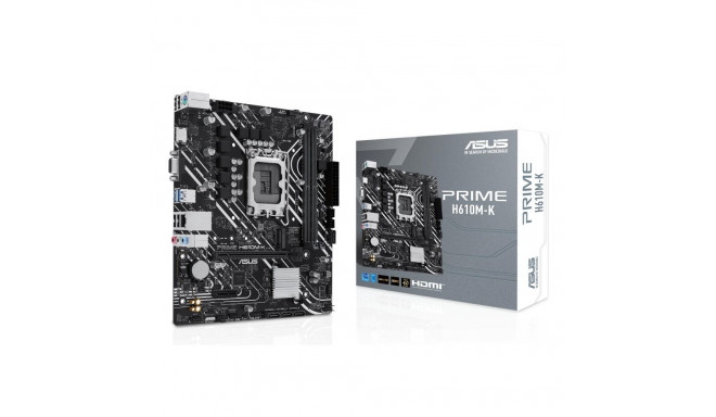 Asus mainboard Intel H610 LGA1700 Micro-ATX DDR5x2 1xPCI-Express 3.0 1x 1xPCI-Ex