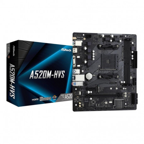 ASRock emaplaat AMD A520 SAM4 Micro-ATX DDR4x2 1xPCI-Express 3.0 1x 1xPCI-Expre
