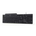 KEYBOARD MULTIMEDIA USB ENG/BLACK KB-UM-104 GEMBIRD