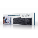KEYBOARD MULTIMEDIA USB ENG/BLACK KB-UM-104 GEMBIRD