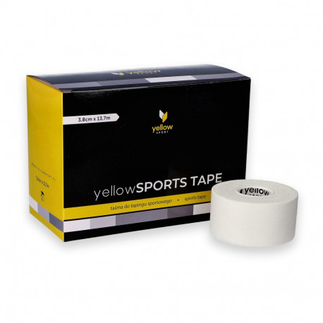 Sporditeip Yellow Sport 3,8 cm x 13,7 m valge