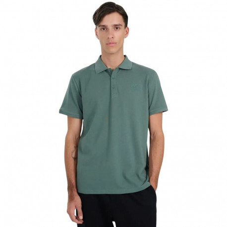 Koszulka męska polo 4F M555 zielona 4FWAW25TPTSM555 41S M