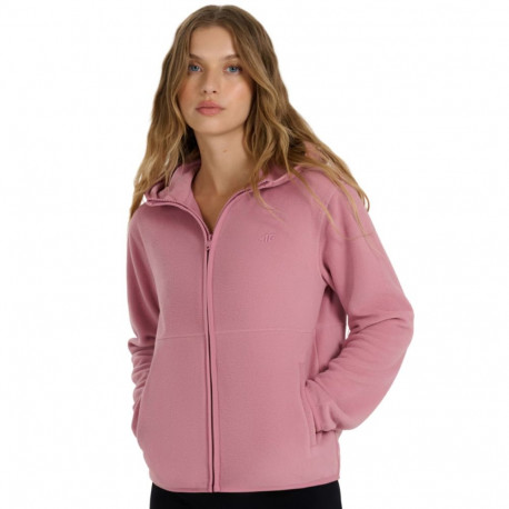 Bluza polarowa damska 4F F355 jasny róż 4FWAW25TFLEF355 56S 2XL