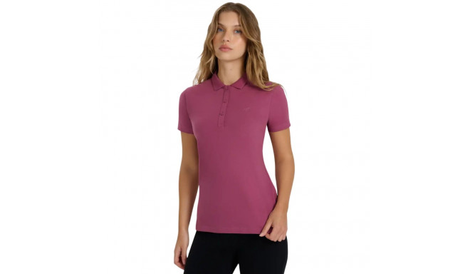 Koszulka damska polo 4F F554 burgund 4FWAW25TPTSF554 60S L