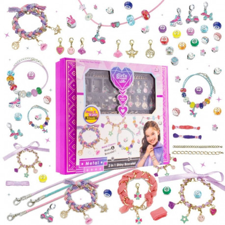 Ehete valmistamise loovuskomplekt ripatsite ja helmestega, käevõru