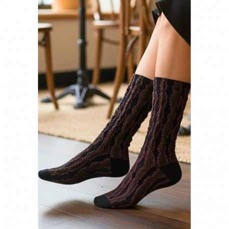 SOKISAHTEL Pierre Mantoux LYNN pruunid sädelusega sokid 662