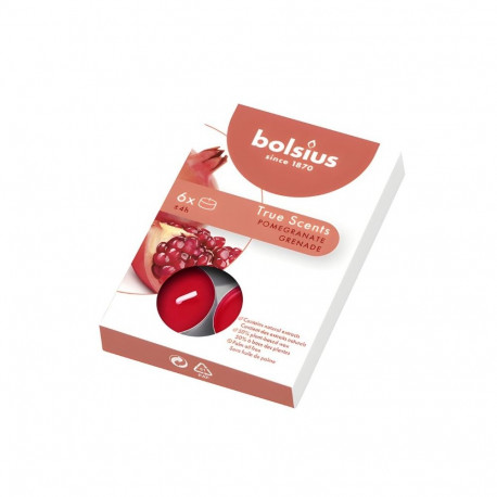 Bolsius True Scents Tealights Scented Candles Pomegranate 6pcs