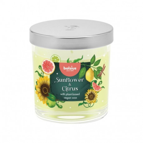 Bolsius Floral Fusion Scented Candle 80x72mm Sunflower & Citrus