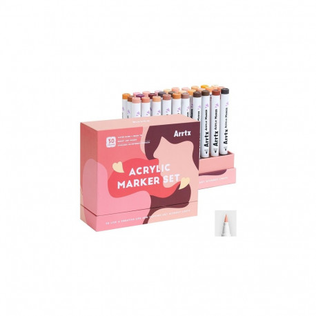 Acrylic Marker Pens ARRTX 30C, 30 Colours, Skin Tone
