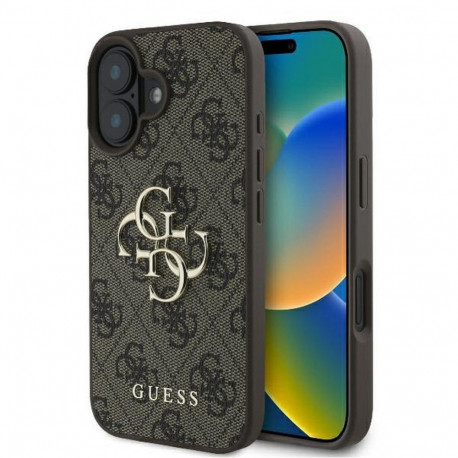 Guess GUESS case for IPHONE 16 Plus GUHCP16M4GMGBR (4G PU Big Logo) brown