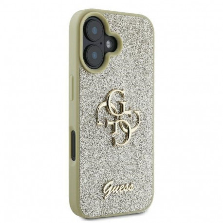 Guess GUESS case for IPHONE 16 Plus GUHCP16MHG4SGD (Fixed Glitter Big 4G) gold