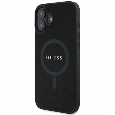 Guess GUESS case for IPHONE 16 Plus compatible with MagSafe GUHMP16MPSAHMCK (PU Saffiano Classic Log