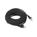 PATCHCORD CAT.5E UTP 10M BLACK FLUKE PASSED LANBERG