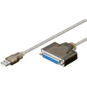 Goobay USB printerikaabel, läbipaistev 1.5 m