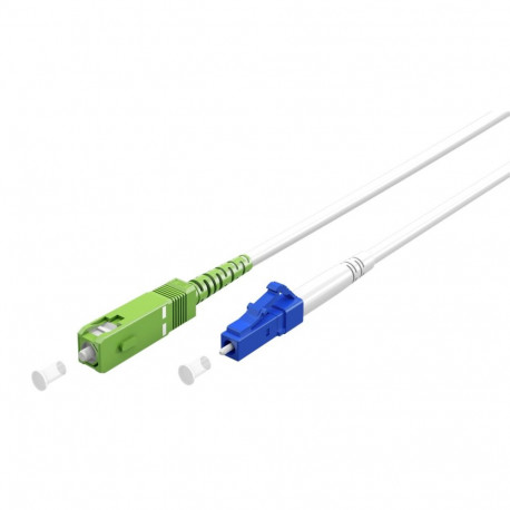 Goobay Fibre-optic Cable (FTTH), Singlemode (OS2) White,(Simplex) 10 m