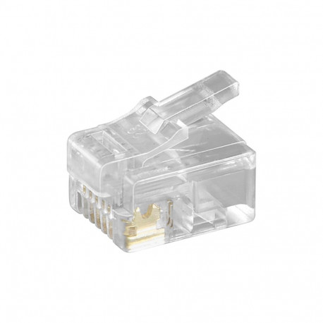 Goobay RJ12 Modular Plug for Flat Cables, 6-Pin RJ12 male (6P6C) (10 tk)