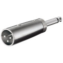 Goobay XLR Adapter, AUX Jack, 6.35 mm Mono Male to XLR Male