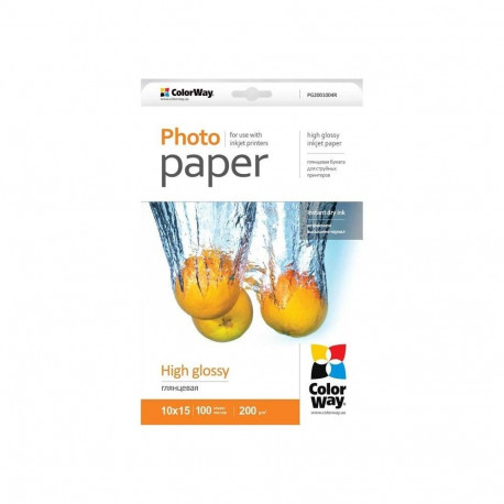 Photo Paper ColorWay läikiv fotopaber 100 tk 10x15