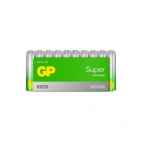 BATTERIES SUPER ALKALINE AAA 1.5V 20PCE