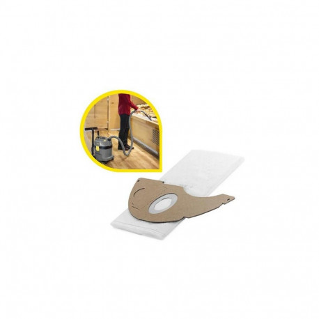 Vacuum cleaner bags KARCHER, fleece, for NT 22 vacuum cleaners, 5 pcs.