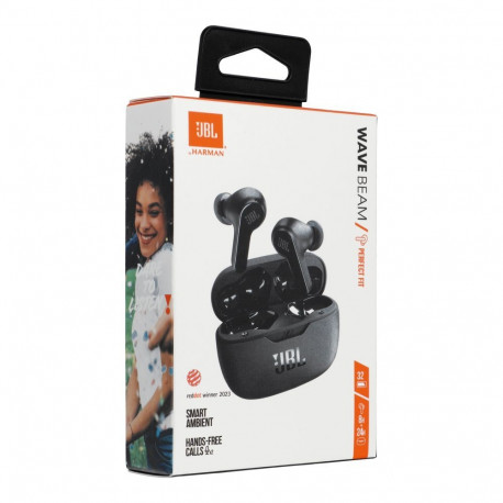Wireless earphones JBL IP54 IPX2 Wave Beam black