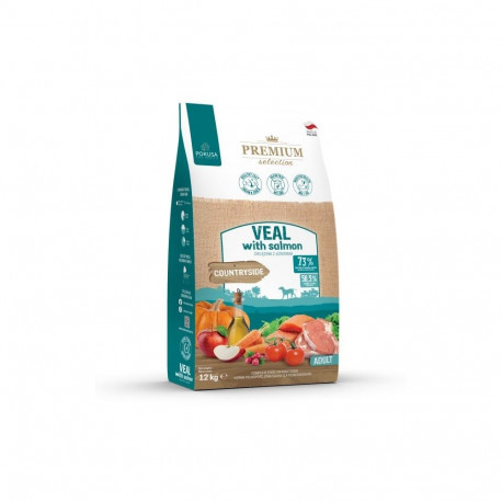 POKUSA Premium Selection Veal with salmon Adult - dry dog food - 12kg