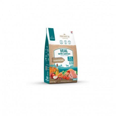 POKUSA Premium Selection Veal with salmon Adult - dry dog food - 3kg