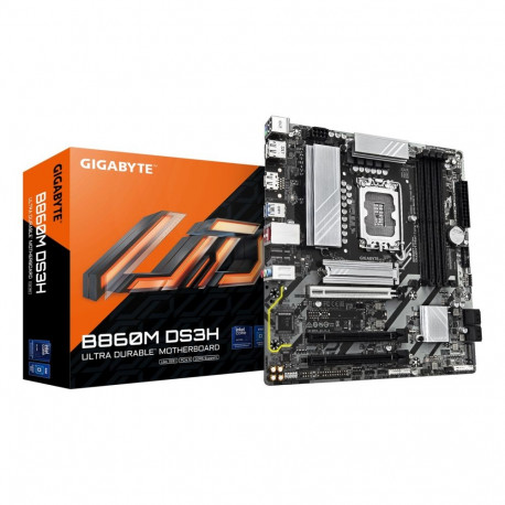 GIGABYTE B860M DS3H Motherboard - Intel Core Ultra Series CPUs, 5+1+2+1 Phases VRM, up to 9066MHz DD