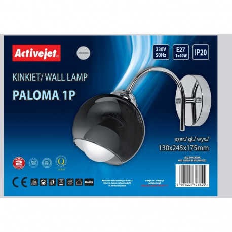 Activejet AJE-PALOMA 1P E27 1x40W seinavalgusti