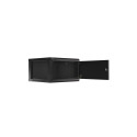 Lanberg WF01-6606-00B 6U seinapealne rack-kapp must