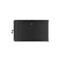 Lanberg WF01-6606-00B 6U seinapealne rack-kapp must