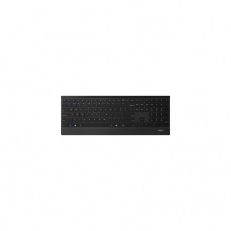 Rapoo 9500M keyboard Mouse included Universal RF Wireless + Bluetooth Nordic Black