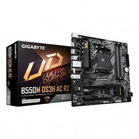 Mainboard|GIGABYTE|AMD B550|Socket AM4|micro ATX|RAM DDR4-SDRAM|4xSlots|Wi-Fi Yes|Bluetooth Yes|2xNu