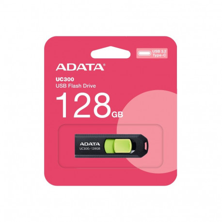MEMORY DRIVE FLASH USB-C 128GB/ACHO-UC300-128G-RBK/GN ADATA
