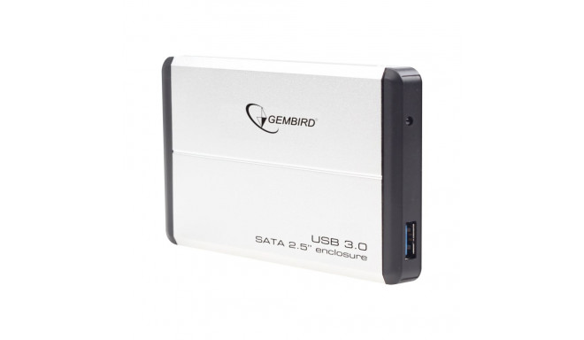 GEMBIRD EE2-U3S-2-S HDD/SSD enclosure for 2.5 SATA - USB 3.0 Aluminium Silver